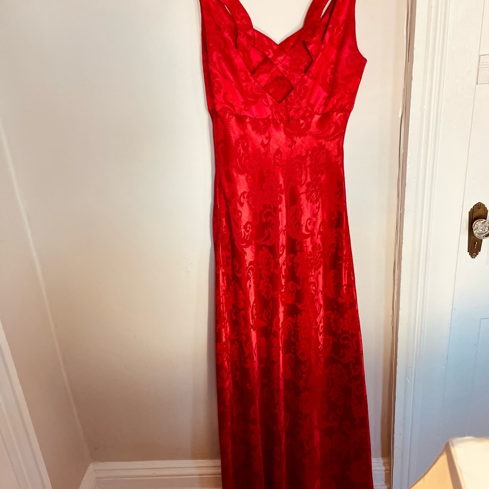 Niki Originals Red Brocade Gown